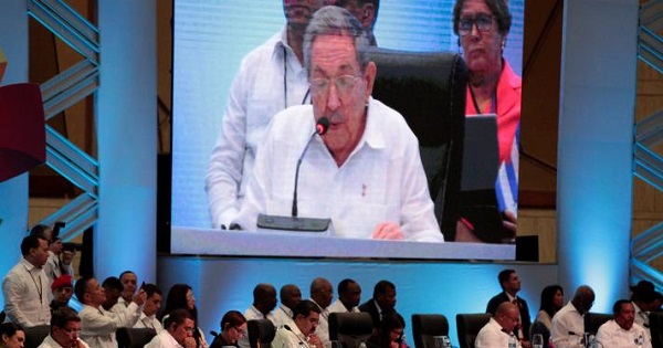 Regional leaders attend a speech of Cuban President Raul Castro during the Community of Latin American and Caribbean States (CELAC) summit, Jan. 25, 2017.