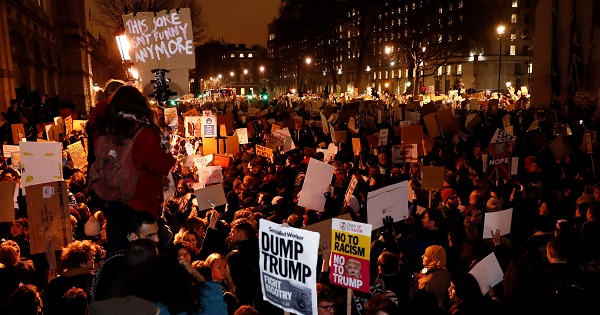 Mass Protests in London Against Trump's Muslim Ban