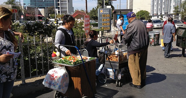Street vendors in Los Angeles.