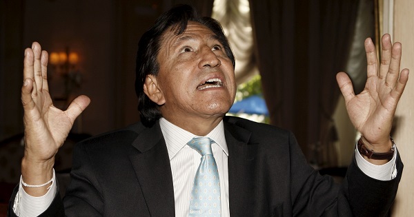 Former President Toledo is accused of receiving bribes of up to US$20 million during his presidency in Peru.
