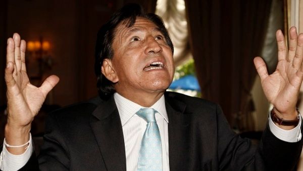 Former President Toledo is accused of receiving bribes of up to US$20 million during his presidency in Peru. 