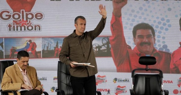Vice President Tareck El Aissami at the swearing-in ceremony of the board of directors of Venezuelan state oil company PDVSA, Jan. 31, 2017.