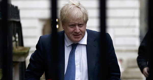 Britain's Foreign Secretary Boris Johnson arrives for a Cabinet meeting in Downing Street, London, Jan. 31, 2017.
