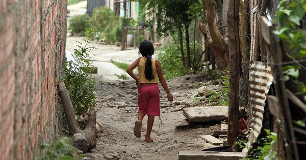 A young girl who received aid from UNHCR in Venezuela June 18, 2011.