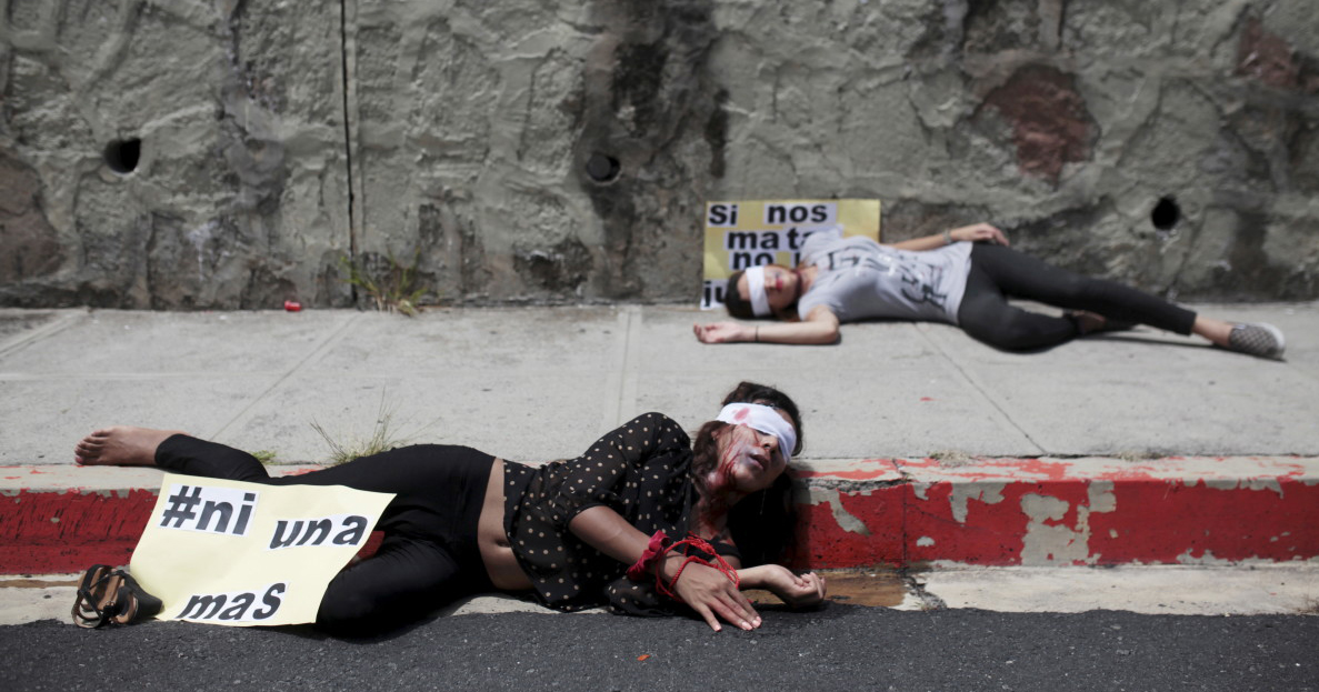 Activists protest the murder of a transgender activist in El Salvador. (File Photo)