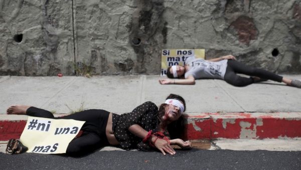Activists protest the murder of a transgender activist in El Salvador. (File Photo)