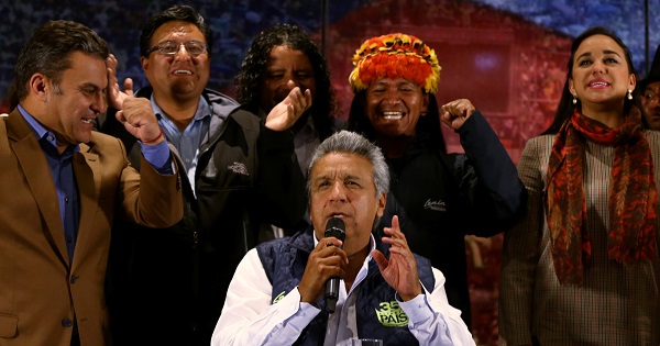 Front-runner Lenin Moreno will face off against opposition candidate Guillermo Lasso in a second round vote on April 2.