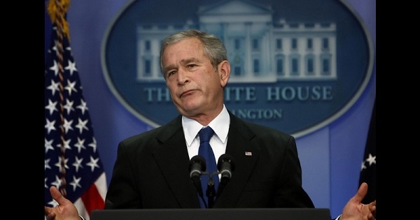 Former U.S. President George W. Bush holds a press conference at the White House, Dec. 4, 2007.