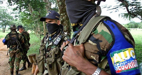 Members of the infamous right-wing Colombian paramilitary AUC