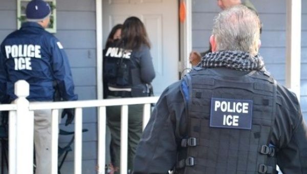 ICE agents during immigration raids in Atlanta, Georgia. Feb. 11, 2017. 