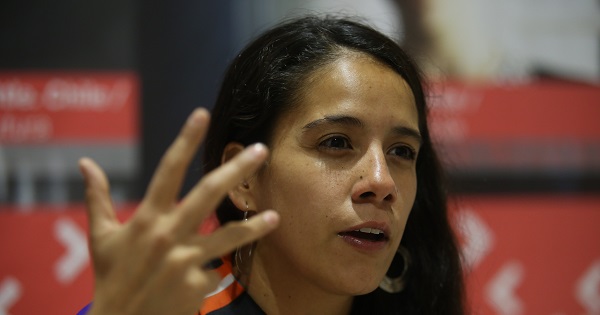 Chilean filmmaker Lissette Orozco speaks during an interview with EFE at Guadalajara International Film Festival (FICG), in Guadalajara, Mexico, March 16, 2017