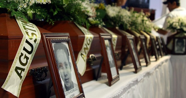 Ceremony for victims of Colombian right-wing paramilitary AUC in Cucuta, Colombia, July 2010