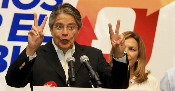 Right-wing Ecuadorean presidential candidate Guillermo Lasso.