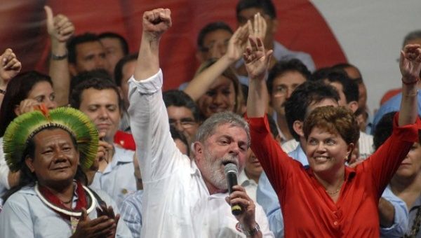 Lula da Silva and Dilma Rousseff in Belem.
