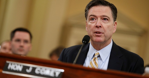 Comey testifies before the House Intelligence Committee hearing into alleged Russian meddling in the 2016 U.S. election, on Capitol Hill in Washington.