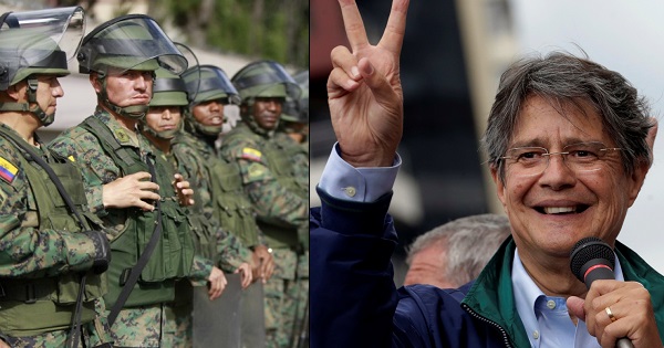 Ecuadorean right-wing presidential candidate Guillermo Lasso has proposed deploying private companies to work with the police and military.
