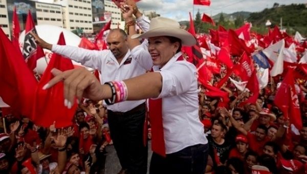 Xiomara Castro is the first woman presidential candidate in Honduras.
