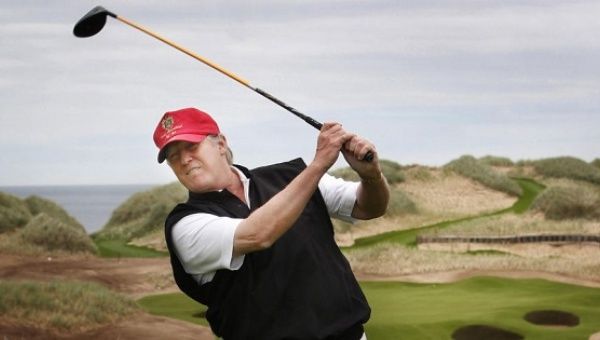 Donald Trump at the Trump International Golf Links course, Aberdeen, Scotland, Jun. 20, 2011. 