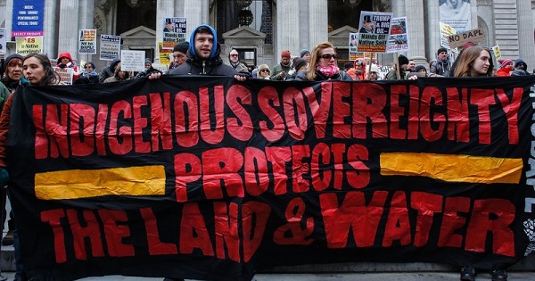 A protest against the Dakota Access Pipeline on March 4 in New York City.