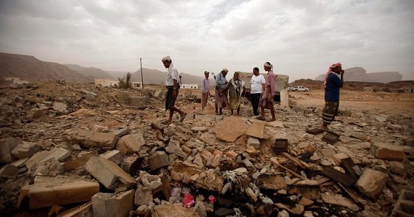 A building in the Yemeni province of Shabwah that was destroyed by a U.S. drone strike targeting al-Qaida forces.