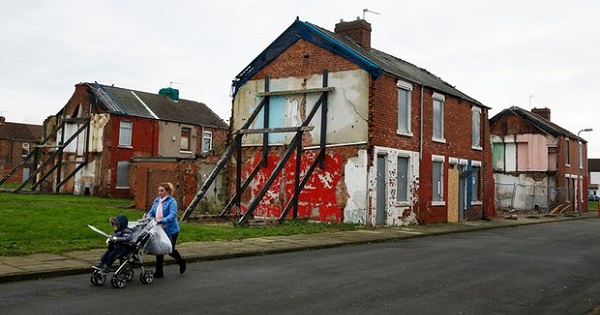 Gresham, Middlesbrough, where a scandal erupted last year over asylum-seekers being put in homes with identifiable red doors.