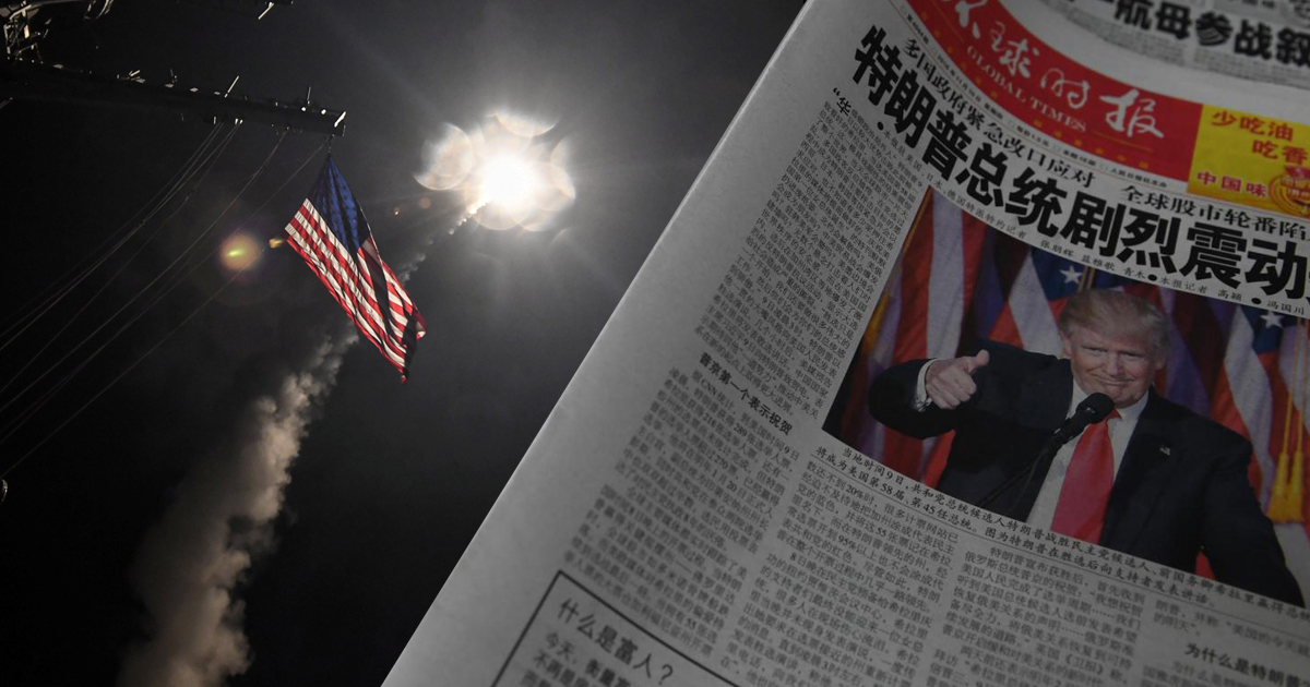 Chinese state-owned daily Global Times noted how the missile strikes are “an embodiment of the U.S. supremacy.”