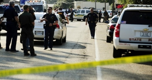 Police at the seen of San Bernardino school shooting.