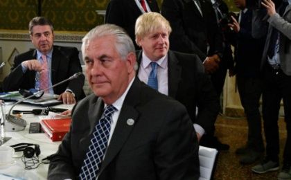 Britain's Foreign Secretary Boris Johnson led the charge at the G7 for sanctions to be brought against Moscow to no avail.