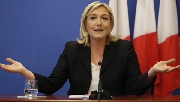 French presidential candidate Marine le Pen.