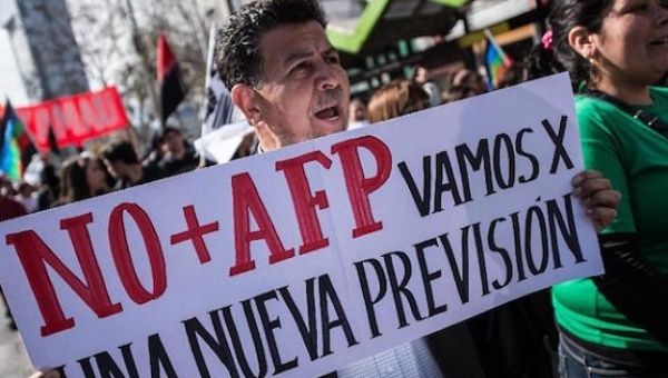 Chile's private pensions system has been met with ongoing protests .