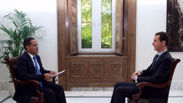teleSUR sat down with Syrian President Bashar al-Assad April 25, 2017-
