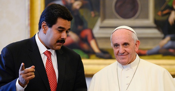 Maduro supports the call for dialogue made by the head of the Catholic Church, Pope Francis.