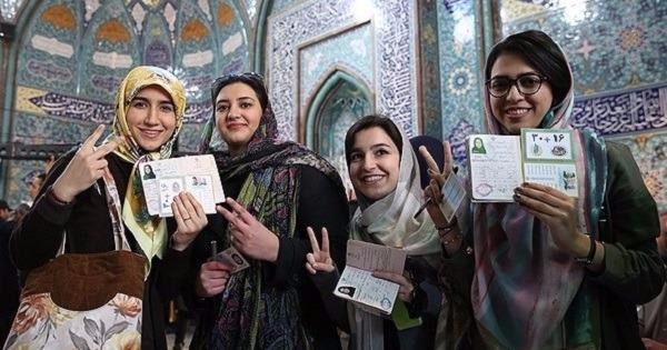 Voting in Iran´s 2016 parliamentary elections.