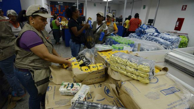 A CLAP center set up to provide food for the poorest Venezuelans.