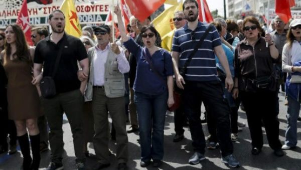 Greeks protest austerity cuts, May 17, 2017.