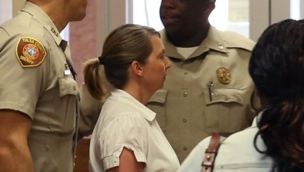 Tulsa police officer Betty Shelby arrives for her arraignment at Tulsa County Courthouse in Tulsa, Oklahoma, U.S., on September 30, 2016.