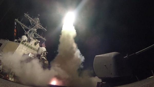 The U.S. fired dozens of cruise missiles at an airbase in Syria last month.