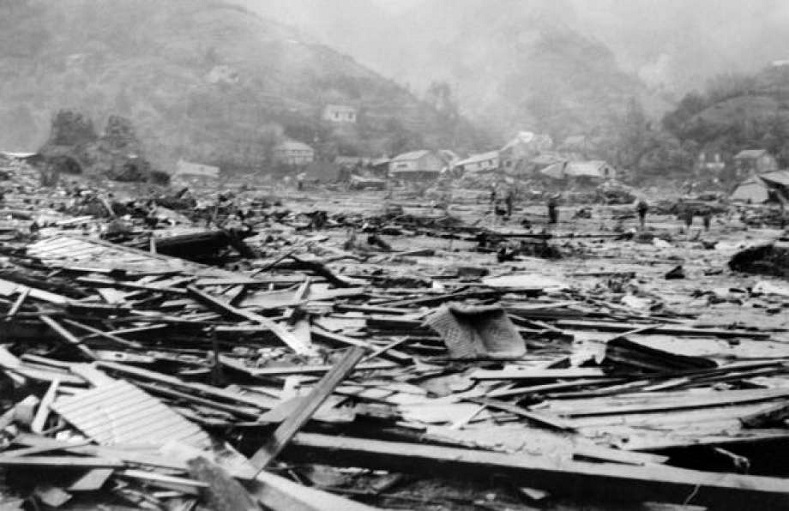 As well as the initial impact, the earthquake also caused a massive tsunami that leveled many coastal towns. 