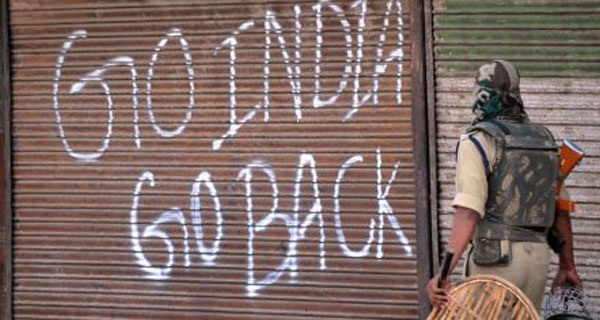 Anti-India graffiti in Kashmir