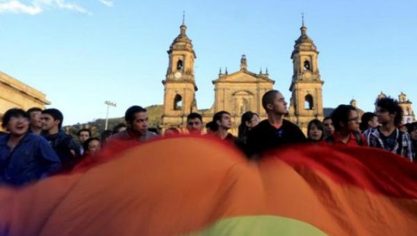 Members of the LGBTI community in the streets of Colombia.
