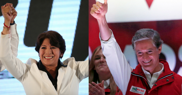 Delfina Gomez of Morena and Alfredo del Mazo of the PRI both adressed their supporters in victory speeches on Sunday.