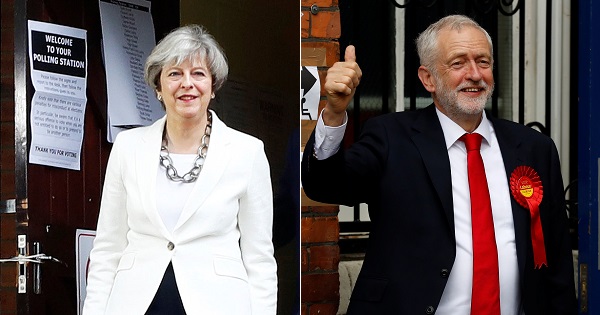 Prime Minister Theresa May and Labour Party leader Jeremy Corbyn