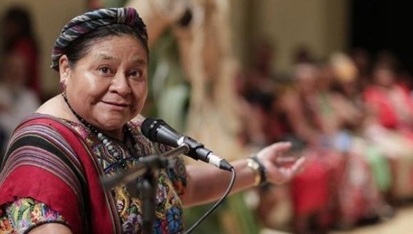 Menchu won the Nobel Peace Prize for her work in defense of Indigenous rights in Guatemala.