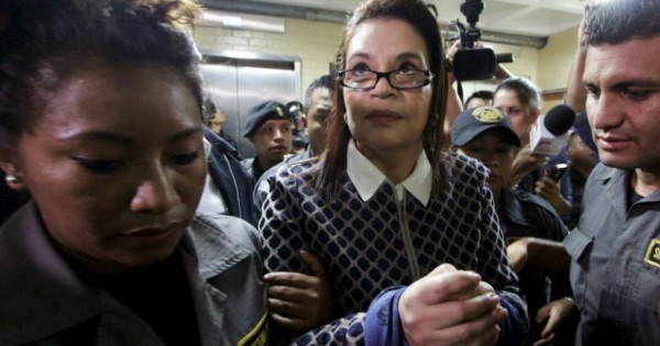 Guatemala's former Vice President Roxana Baldetti arrives at a hearing at the Supreme Court of Justice in 2016.