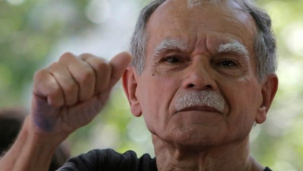 Activist Oscar Lopez Rivera travels along Fifth Avenue in a float during the National Puerto Rican Day Parade in Manhattan, New York, U.S., June 11, 2017