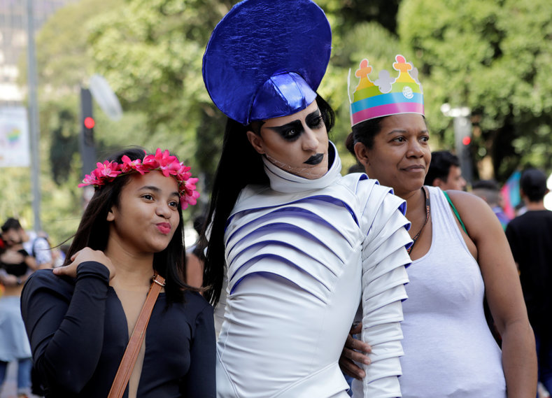 Millions of revelers flooded Sao Paulo's Avenida Paulista Sunday at the 21st annual Sao Paulo LGBT Parade.