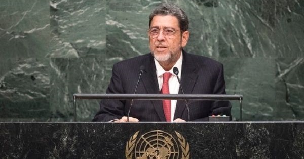 Saint Vincent and Grenadines Prime Minister Ralph Gonsalves at the U.N. General Assembly.