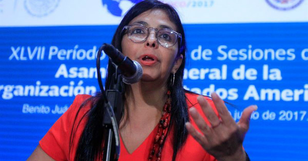 Venezuelan Foreign Minister Delcy Rodriguez at the OAS General Assembly