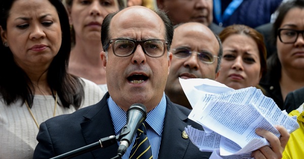 Julio Borges right-wing opposition leader calling on supporters to disobey laws.