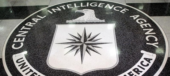 The logo of the U.S. Central Intelligence Agency is shown in the lobby of the CIA headquarters in Langley, Virginia, on March 3, 2005.